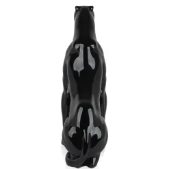 Statues & Sculptures Floor Standing|Animals-Majestic Panther 78cm Black Resin Indoor Sculpture