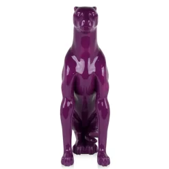 Statues & Sculptures Floor Standing|Animals-Majestic Panther 78cm Violet Resin Indoor Sculpture