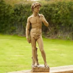 Statues & Sculptures Roman-Michelangelo David 85cm Stone Garden Statue