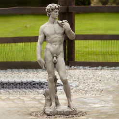 Statues & Sculptures Roman-Michelangelo David 120cm Stone Garden Statue