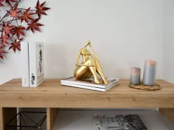 Statues & Sculptures Figurative|Table Top-Mindful Grace 26cm Gold Resin Indoor Sculpture