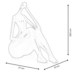 Statues & Sculptures Figurative|Table Top-Mindful Grace 26cm Gold Resin Indoor Sculpture