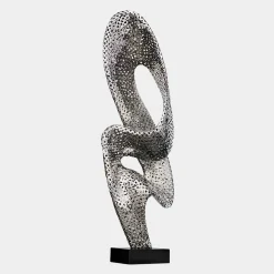 Statues & Sculptures Floor Standing|Abstract-Mirage Evolution 110cm Silver Metal Indoor Sculpture
