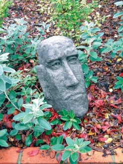 Statues & Sculptures Easter Island Heads-Moai Easter Island Head 39cm Stone Garden Ornament