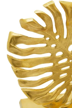 Statues & Sculptures Table Top|Contemporary-Monsera Leaf 37cm Gold Metal Indoor Sculpture
