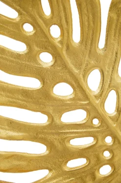 Statues & Sculptures Table Top|Contemporary-Monsera Leaf 37cm Gold Metal Indoor Sculpture