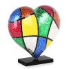 Statues & Sculptures Table Top|Pop Art-Mosaic Heart v1 46cm Pop Art Resin Indoor Sculpture