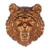 Statues & Sculptures Wall Art|Animals-Mystic Tiger 37cm Bronze Resin Wall Sculpture