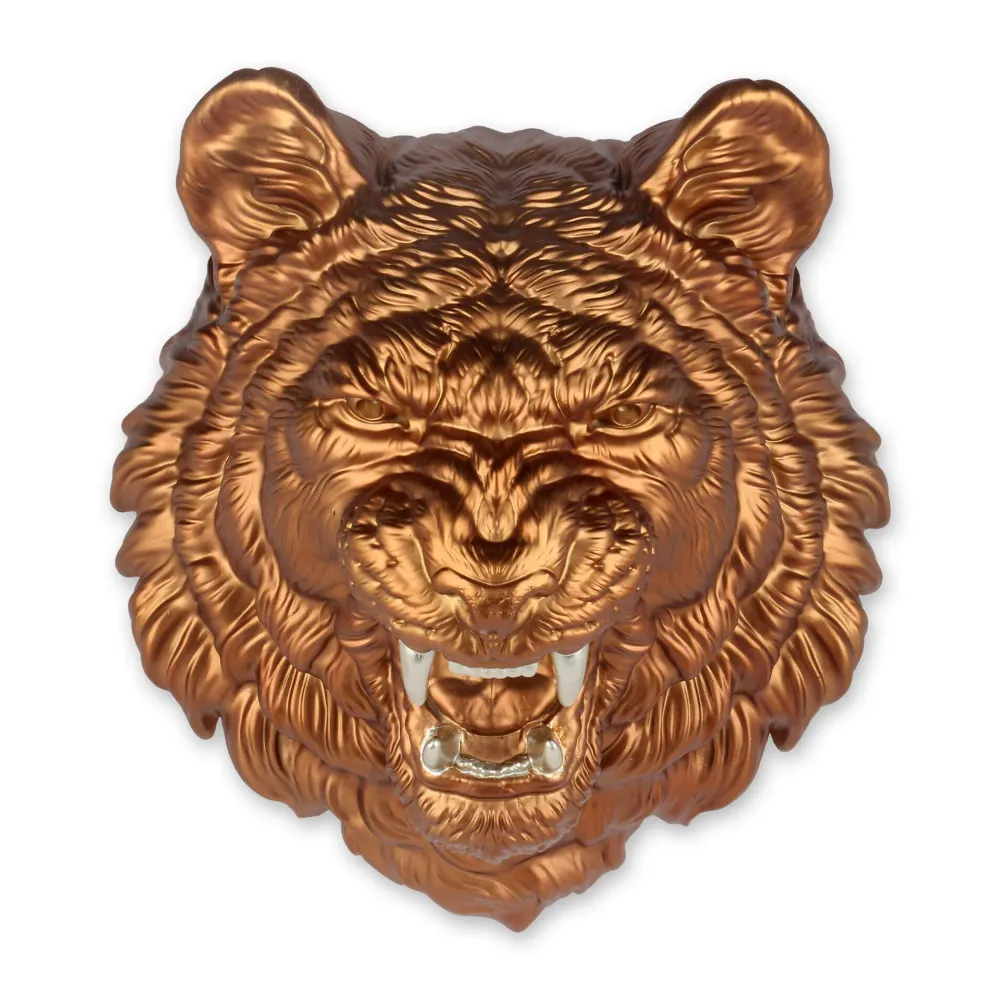 Statues & Sculptures Wall Art|Animals-Mystic Tiger 37cm Bronze Resin Wall Sculpture