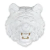 Statues & Sculptures Wall Art|Animals-Mystic Tiger 37cm White Resin Wall Sculpture