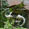 Statues & Sculptures Dragons-Mystical Dragon 100cm Bronze Metal Garden Statue