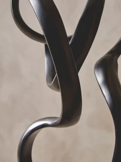 Statues & Sculptures Table Top|Abstract-Mystical Grace 60cm Black Metal Indoor Sculpture