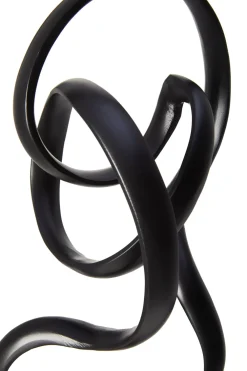 Statues & Sculptures Table Top|Abstract-Mystical Grace 60cm Black Metal Indoor Sculpture
