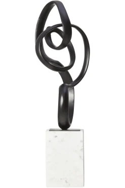 Statues & Sculptures Table Top|Abstract-Mystical Grace 60cm Black Metal Indoor Sculpture