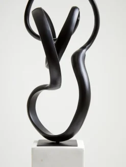Statues & Sculptures Table Top|Abstract-Mystical Grace 60cm Black Metal Indoor Sculpture