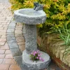 Statues & Sculptures Bird Baths-Natural Granite Stone Garden Birdbath