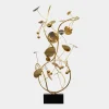 Statues & Sculptures Floor Standing|Abstract-Nebular Bloom 103cm Gold Metal Indoor Sculpture