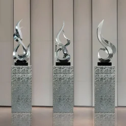 Statues & Sculptures Table Top|Floor Standing-Nexus Ignite 91cm Silver Metal Indoor Sculpture v3