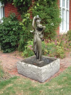 Statues & Sculptures Water Features-Nicole Fountain Stone Garden Water Feature