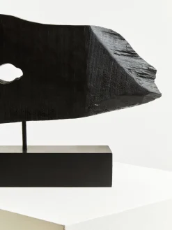 Statues & Sculptures Table Top|Abstract-Obsidian Essence 32cm Black Wood Indoor Sculpture