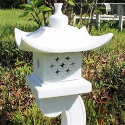 Statues & Sculptures Pagodas-One Tier Japanese Pagoda Lantern Marble Garden Ornament