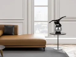 Statues & Sculptures Figurative|Table Top-Orbital Balance 47cm Black Resin Indoor Sculpture