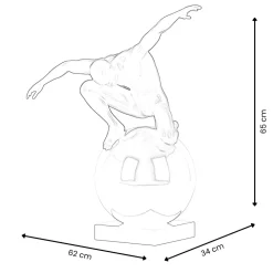 Statues & Sculptures Figurative|Table Top-Orbital Balance 65cm Black Resin Indoor Sculpture