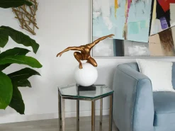Statues & Sculptures Figurative|Table Top-Orbital Balance 47cm Bronze Resin Indoor Sculpture