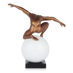 Statues & Sculptures Figurative|Table Top-Orbital Balance 47cm Bronze Resin Indoor Sculpture