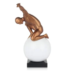 Statues & Sculptures Figurative|Table Top-Orbital Balance 47cm Bronze Resin Indoor Sculpture