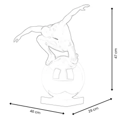 Statues & Sculptures Figurative|Table Top-Orbital Balance 47cm White Resin Indoor Sculpture