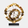 Statues & Sculptures Table Top|Abstract-Orbital Chaos 65cm Gold Metal Indoor Sculpture