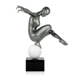 Statues & Sculptures Figurative|Table Top-Orbital Dance 45cm Anthracite Resin Indoor Sculpture