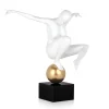 Statues & Sculptures Figurative|Table Top-Orbital Dance 45cm White Resin Indoor Sculpture