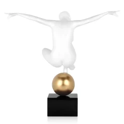 Statues & Sculptures Figurative|Table Top-Orbital Dance 45cm White Resin Indoor Sculpture