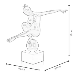 Statues & Sculptures Figurative|Table Top-Orbital Dance 45cm White Resin Indoor Sculpture