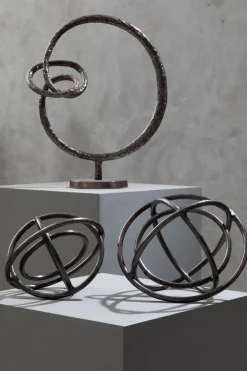 Statues & Sculptures Table Top|Abstract-Orbitus 52cm Bronze Metal Indoor Sculpture