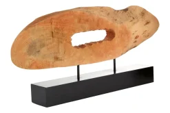 Statues & Sculptures Table Top|Abstract-Oval Essence 32cm Wood Indoor Sculpture