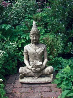 Statues & Sculptures Buddha-Peaceful Buddha Stone Garden Statue
