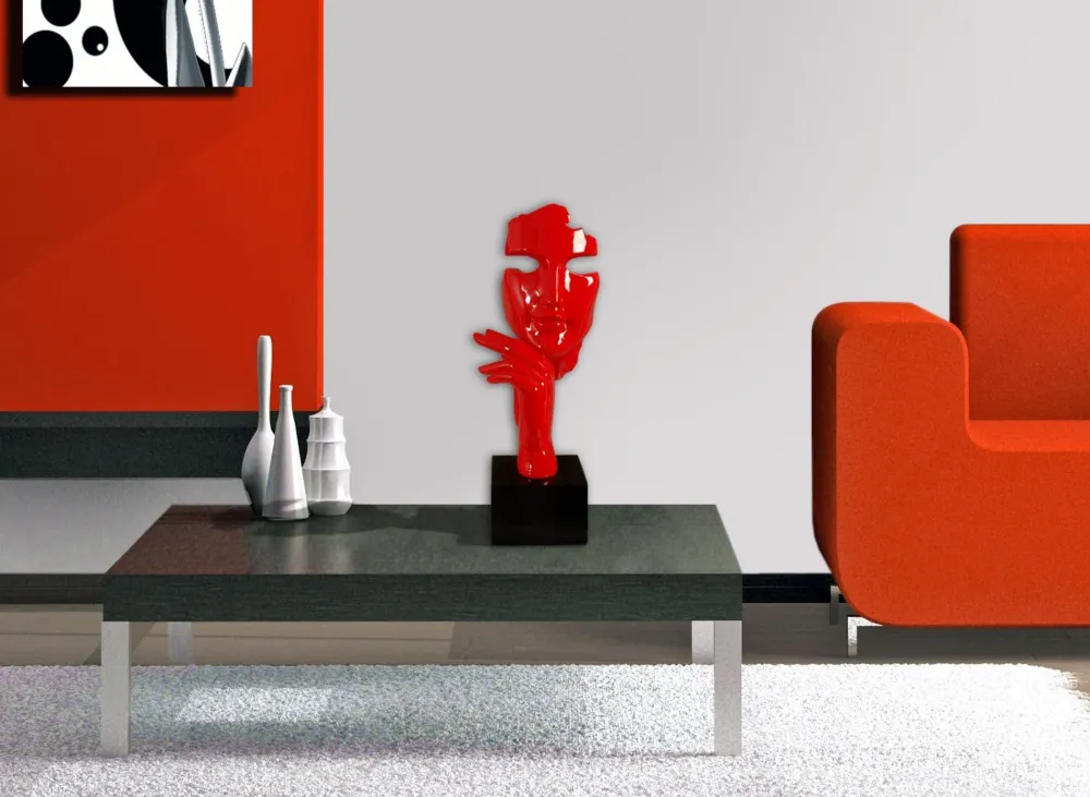 Statues & Sculptures Figurative|Table Top-Phantom Diva 45cm Red Resin Indoor Sculpture