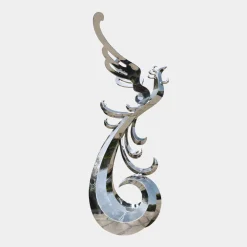 Statues & Sculptures Contemporary|Contemporary-Phoenix Rising 212cm Silver Metal Garden Sculpture