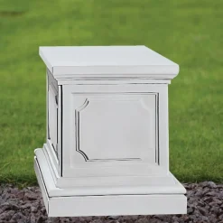 Statues & Sculptures Plinths & Pedestals-Plain 45cm Marble Resin Garden Pedestal