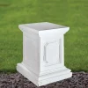 Statues & Sculptures Plinths & Pedestals-Plain 36cm Marble Resin Garden Pedestal