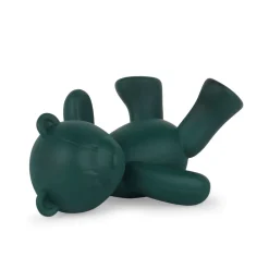Statues & Sculptures Table Top|Animals-Playful Bear 15cm Green Resin Indoor Sculpture