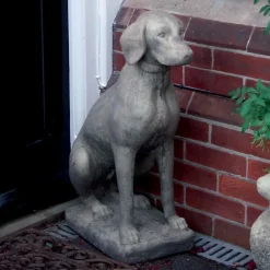 Statues & Sculptures Dogs-Pointer Dog Stone Garden Statue