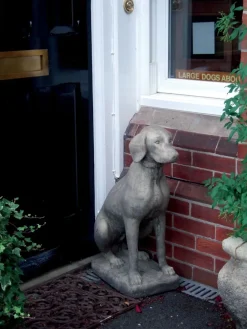 Statues & Sculptures Dogs-Pointer Dog Stone Garden Statue