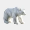 Statues & Sculptures Wildlife|Contemporary-Polar Bear 50cm White Marble Garden Statue v3