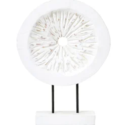 Statues & Sculptures Table Top|Abstract-Polar Perfection 43cm White Wood Indoor Sculpture