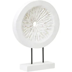 Statues & Sculptures Table Top|Abstract-Polar Perfection 43cm White Wood Indoor Sculpture