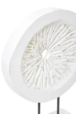 Statues & Sculptures Table Top|Abstract-Polar Perfection 43cm White Wood Indoor Sculpture